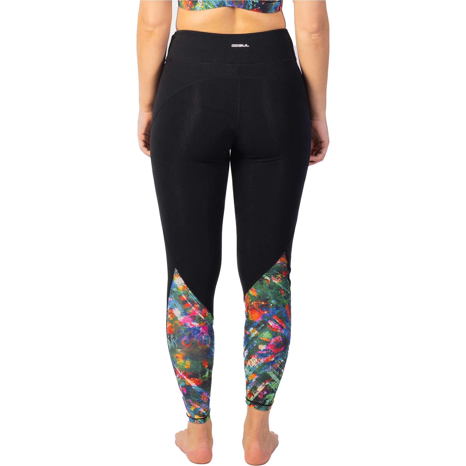 2025 Gul Womens Luna7 SUP Leggings LA8301-C1 - Black / Jungle